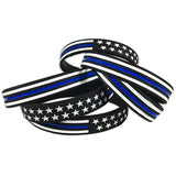Thin Blue Line Silicone Braclet