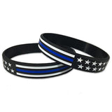 Thin Blue Line Silicone Braclet