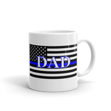 Thin Blue Line DAD Coffee Mug White